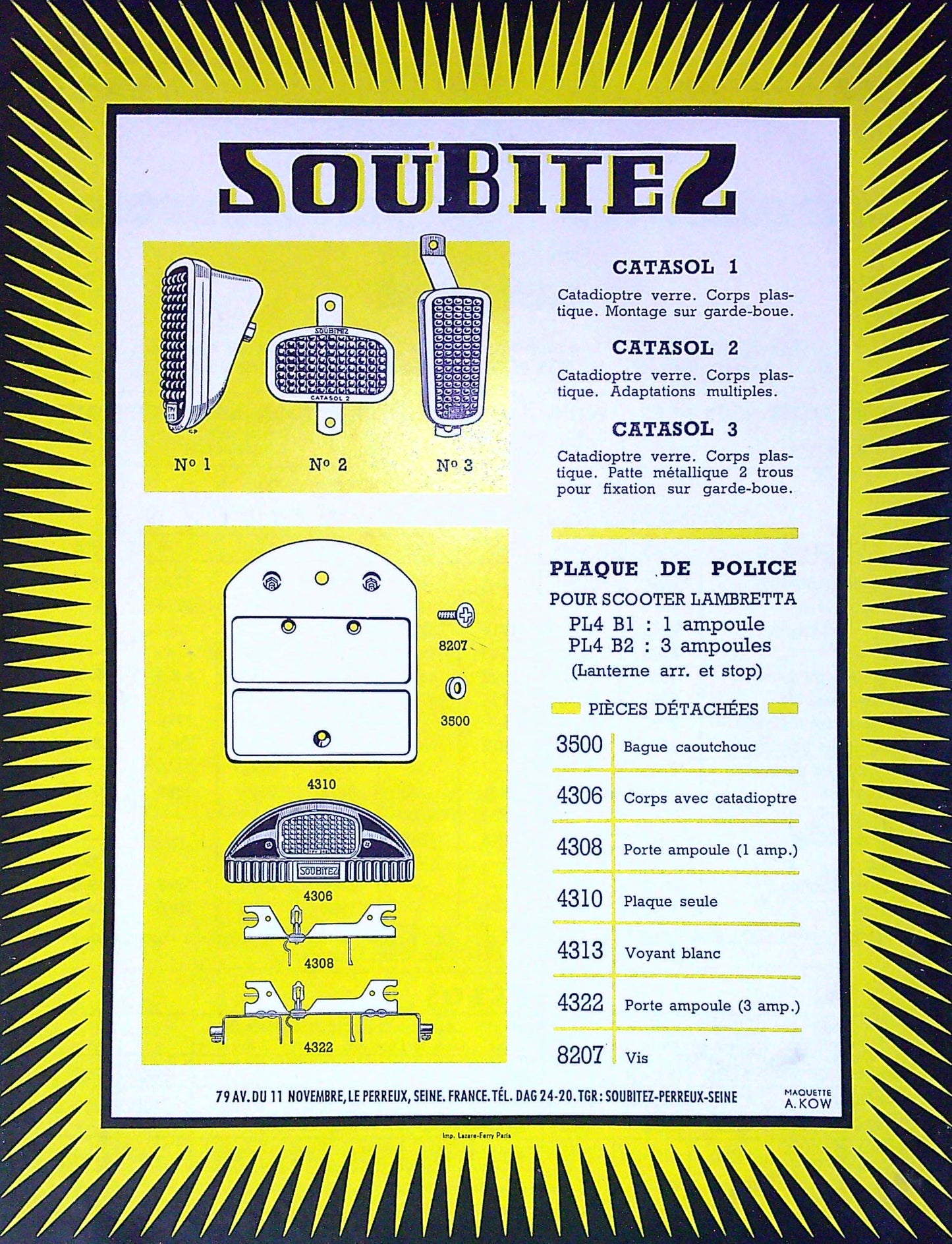 Document Ancienne Publicité Garage Motobécane Soubitez Catalogue