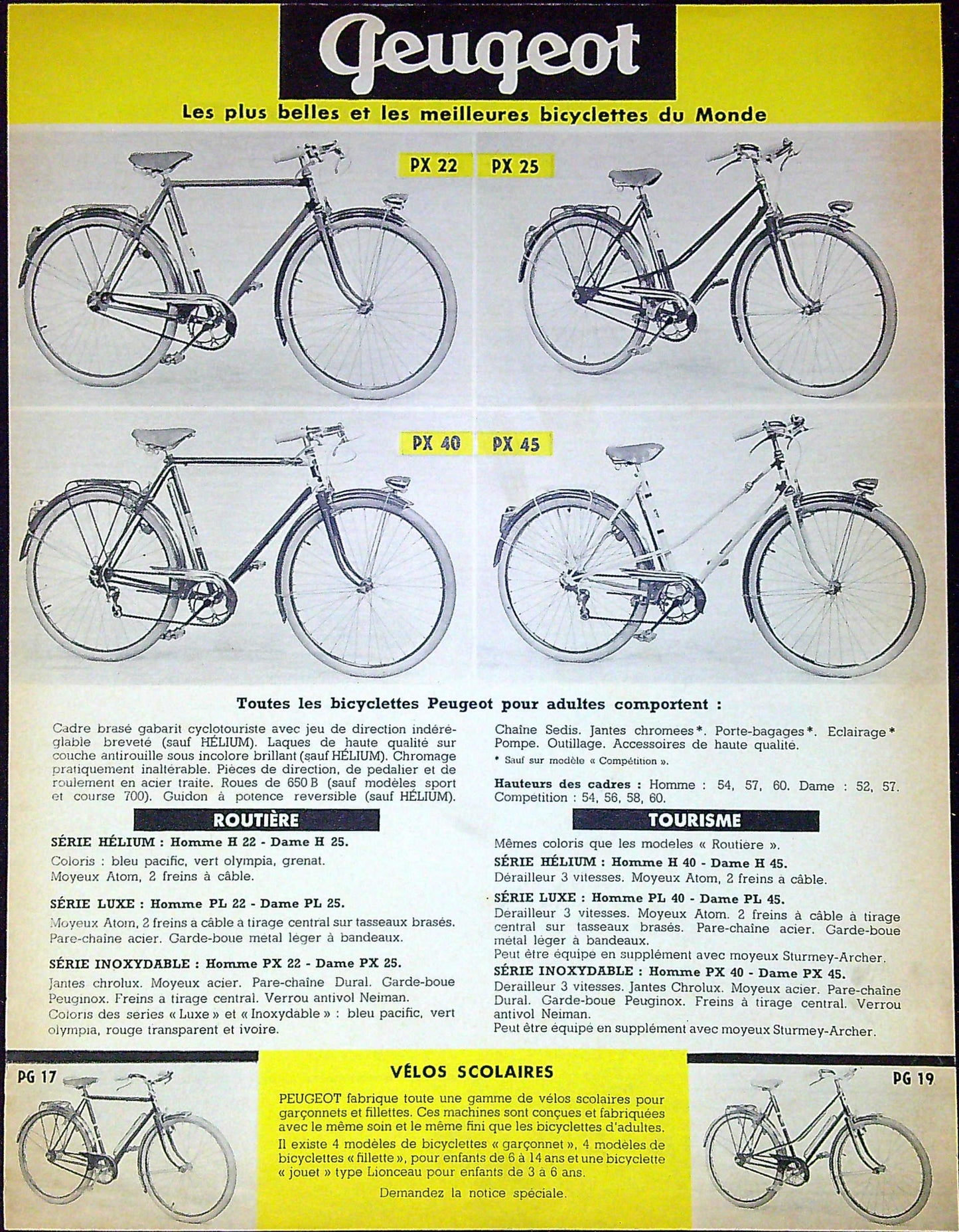 Document Ancienne Publicité Garage Vélo Peugeot