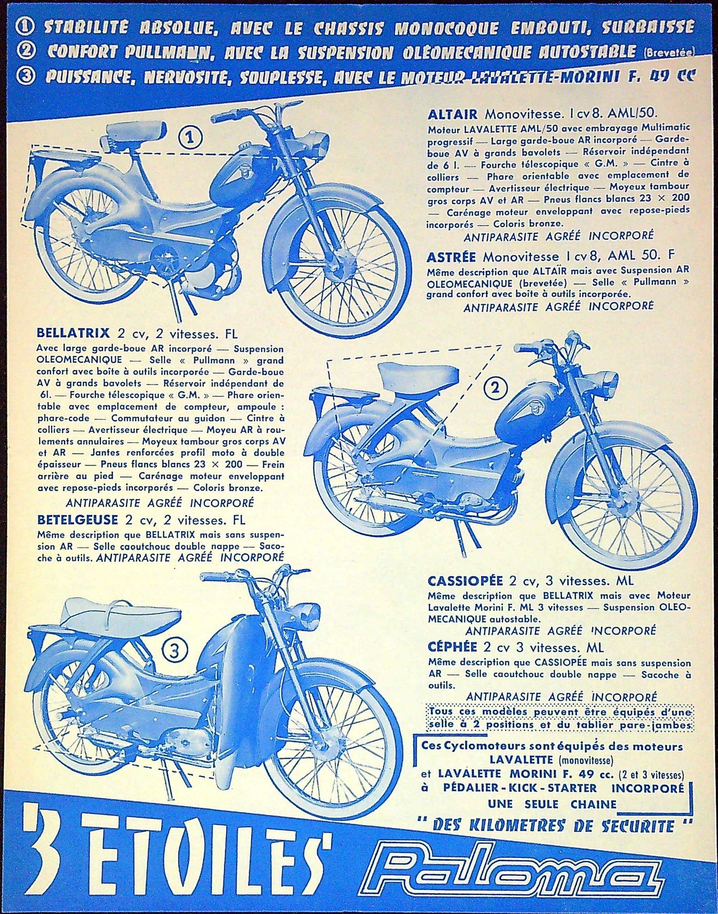 Document Ancienne Publicité Garage Moto Paloma