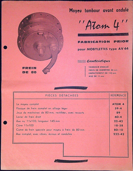 Document Ancienne Publicité Garage Atom 4 AV44