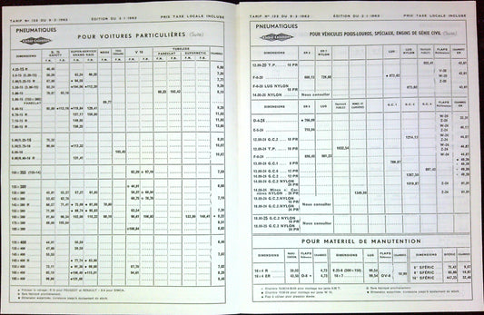 Document Publicité Affiche Pneu Kleber - Colombes 1962