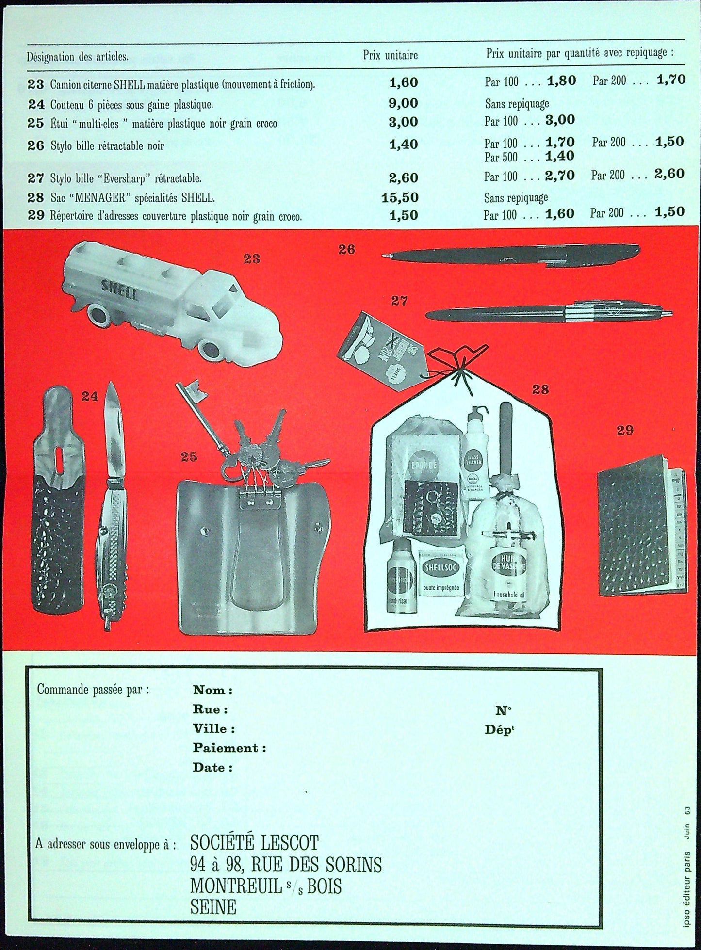 Document Publicité Affiche Huile Shell 1963