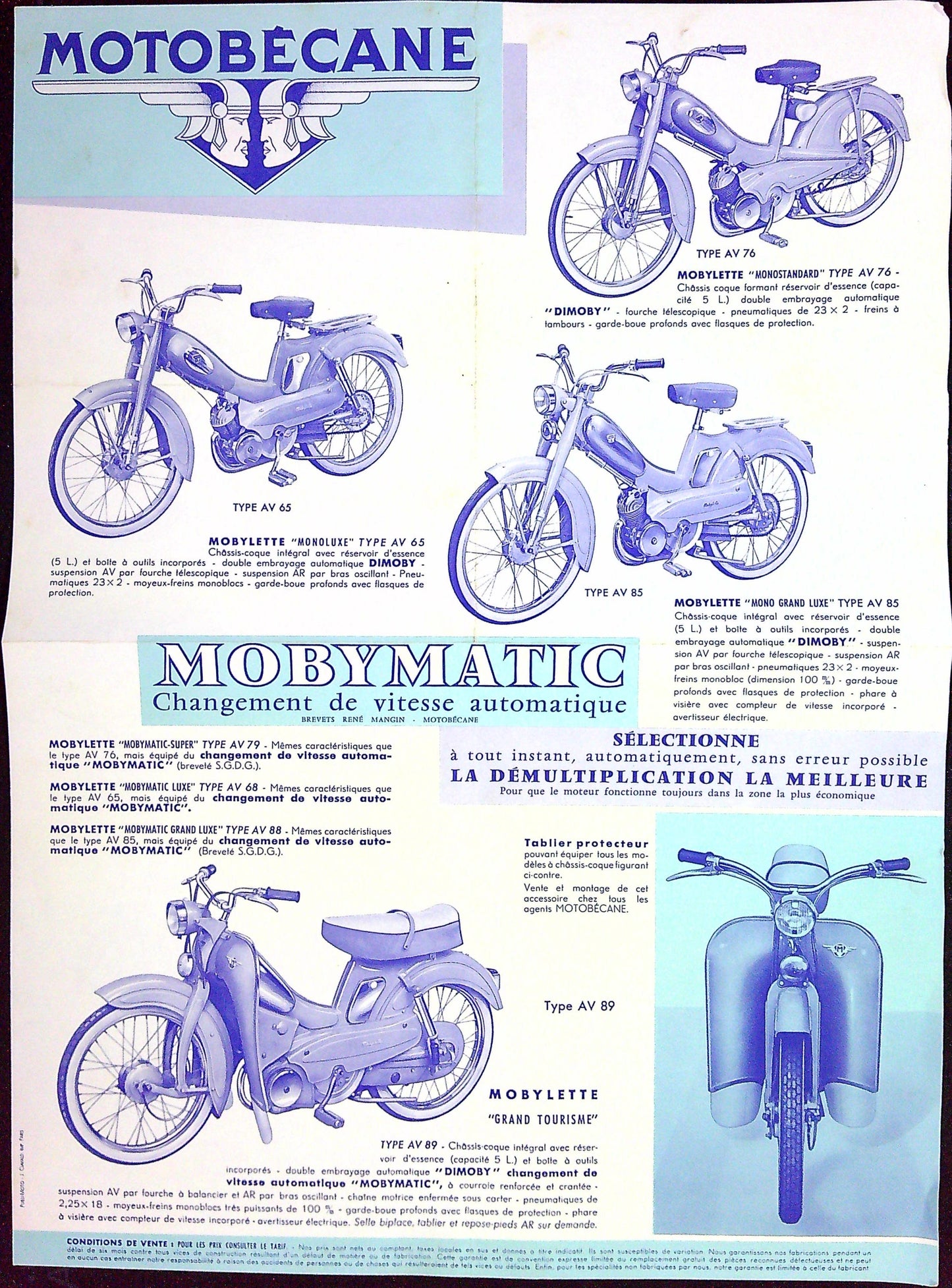 Document Publicité Affiche Motobécane