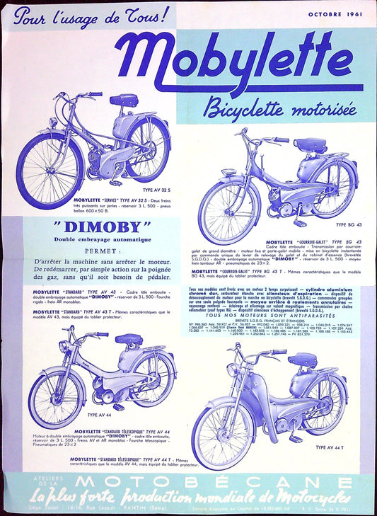 Document Publicité Affiche Motobécane