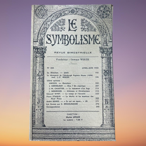 Livre Le Symbolisme Revue Bimestrielle, Numéro 384, Fondateur Oswald Wirth