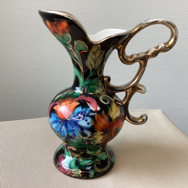 Vase Motif Fleur Hubert Bequet Céramique D'art Faïence Belge