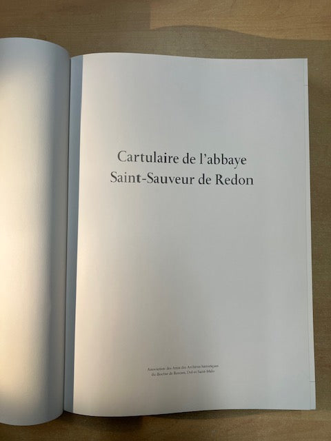 lot Livre Cartulaire de Redon Volume 1 & 2