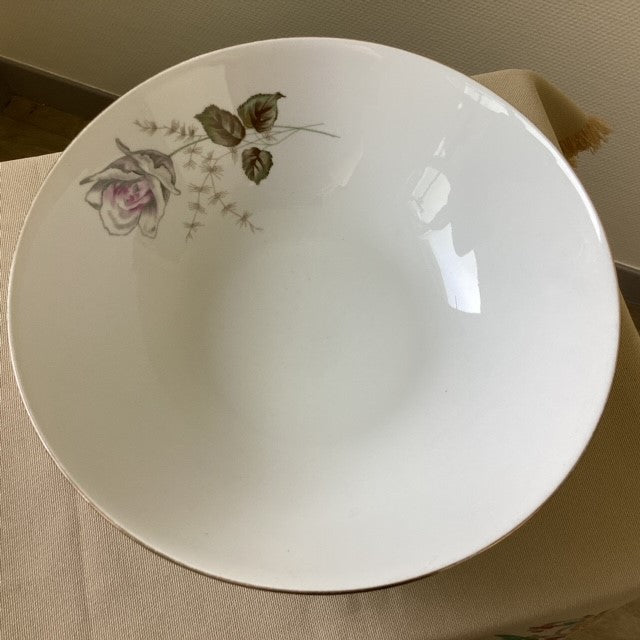 Saladier Porcelaine Euro Import Motif Fleur Rose