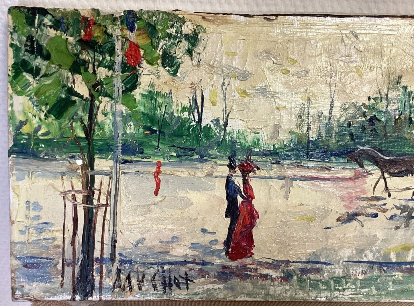 Tableau ancien huile sur toile signé Gabriel Dauchot