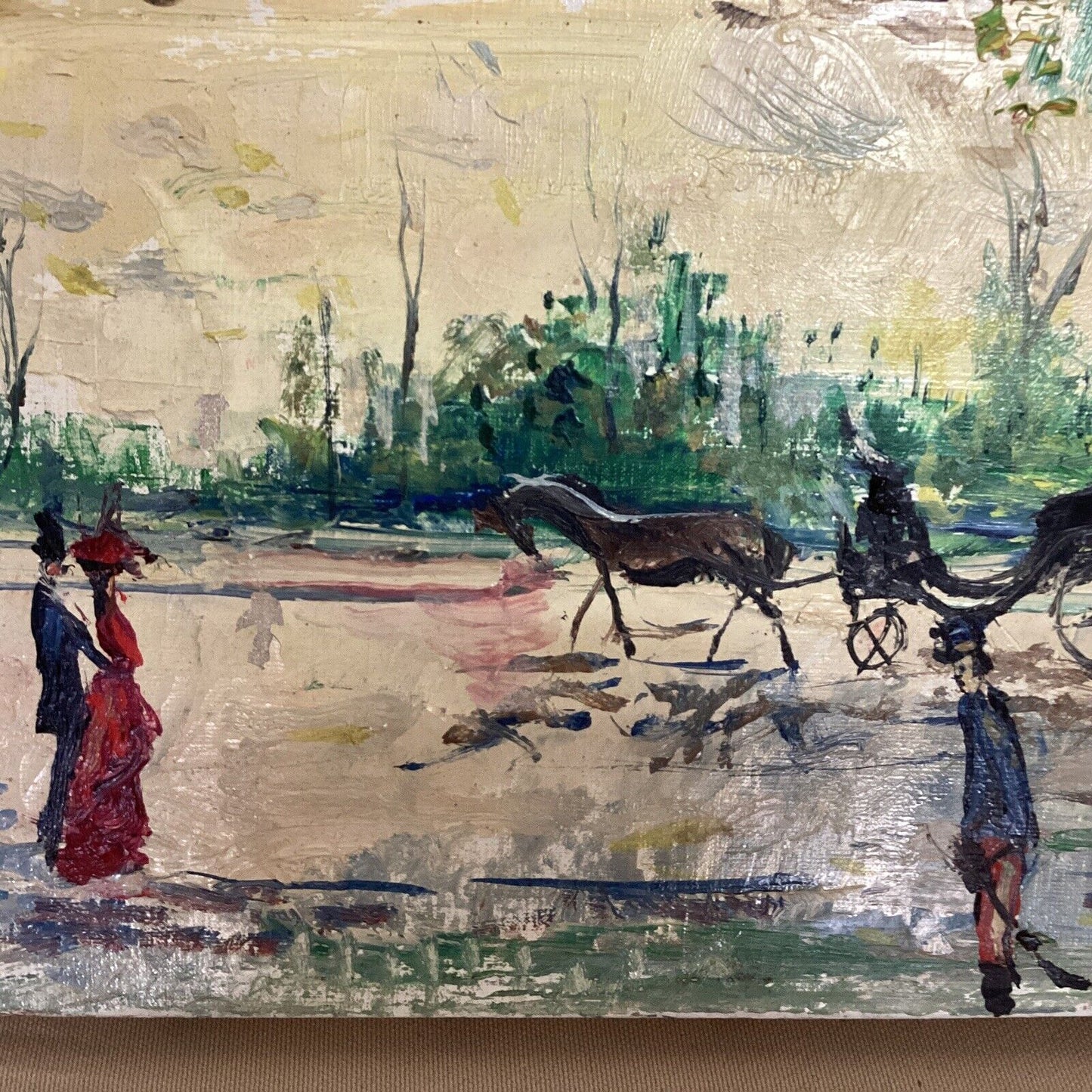 Tableau ancien huile sur toile signé Gabriel Dauchot