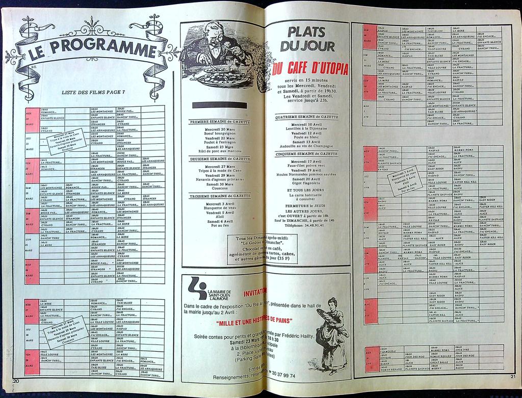 Gazette de cinéma – Utopia Bashu – Memorabilia – Vintage 1991