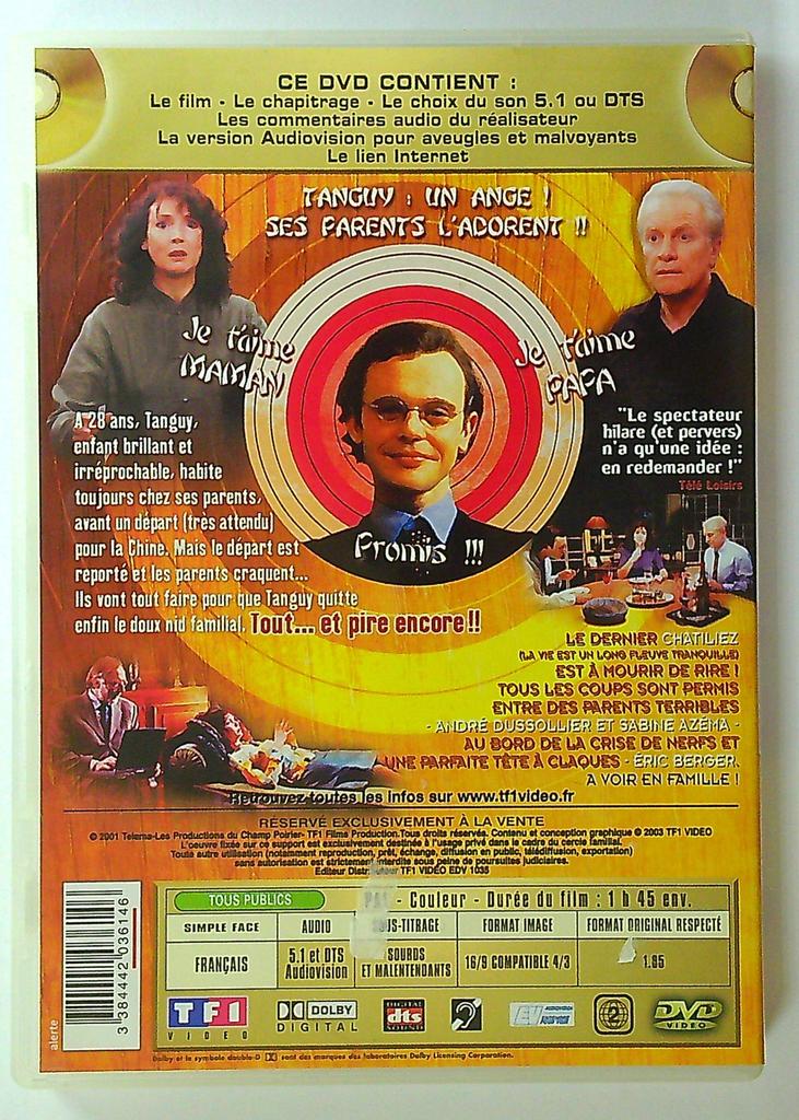 tanguy Dvd film Etienne Chatiliez Tf1 Vidéo