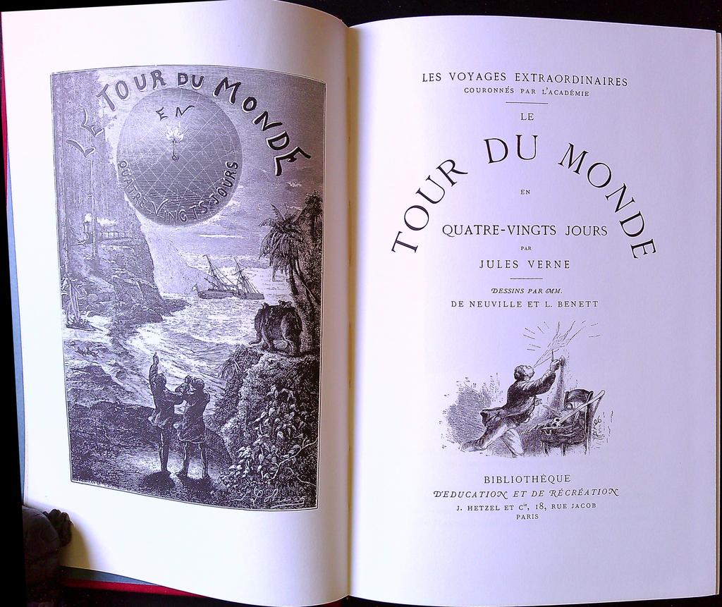 Livre Jules Verne – Tour Du Monde – Livre – Édition Illustrée