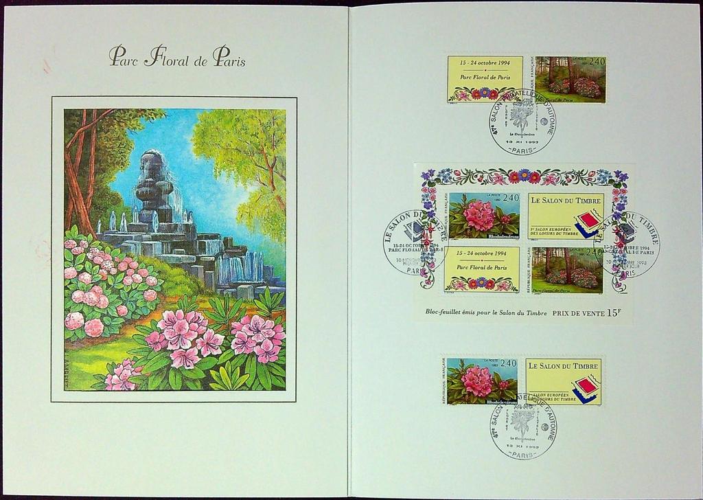 Salon Du Timbre 1993 Enveloppe Dépliant Timbre 1er jour Encart Fdc Yvert et Tellier