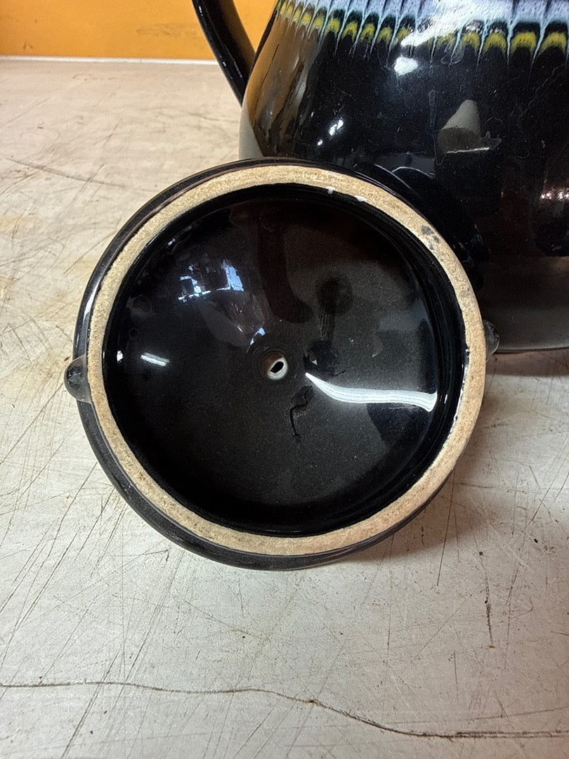 Service à thé – Théière et tasse en céramique noire