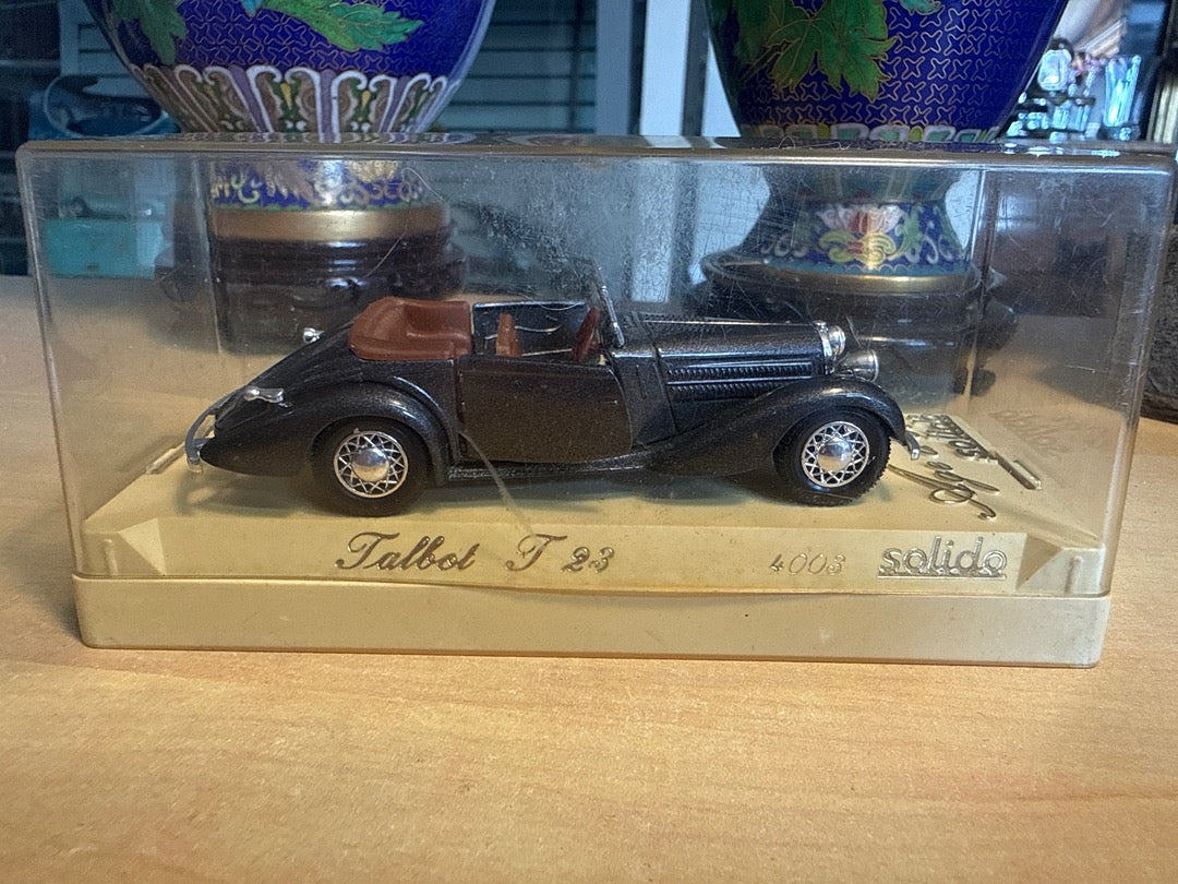 Voiture Miniature – Solido – Talbot T 23 – Cabrioler Noir Vintage