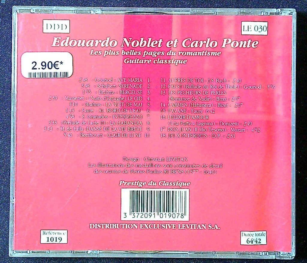 Cd – Noblet & Ponte – Musique Classique – Guitare romantisme