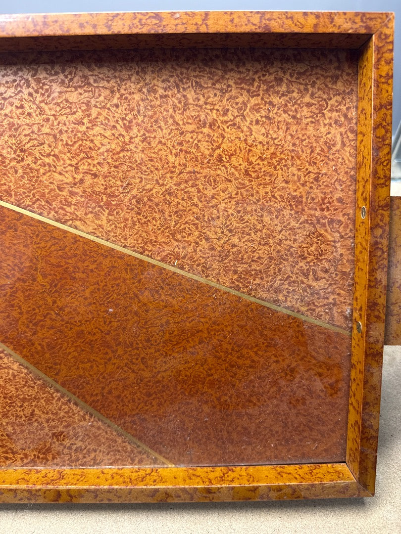 Plateau – Vintage – Trays – Bois laqué géométrique
