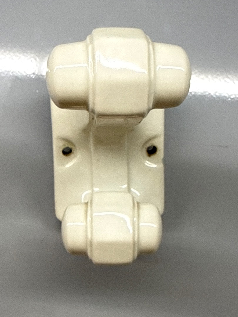 Patère – Vintage – Salle de bain – Double céramique blanche