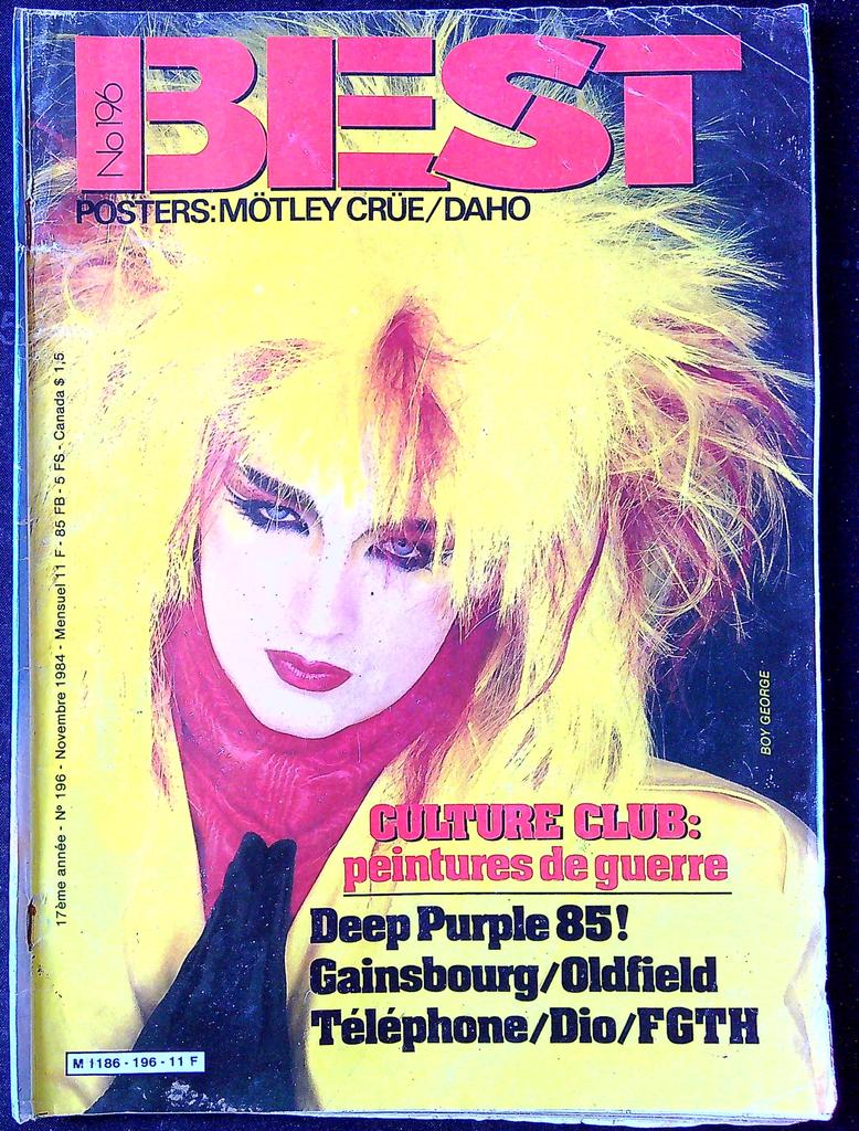 Magazine Best n°196 - Musique - Boy George Gainsbourg
