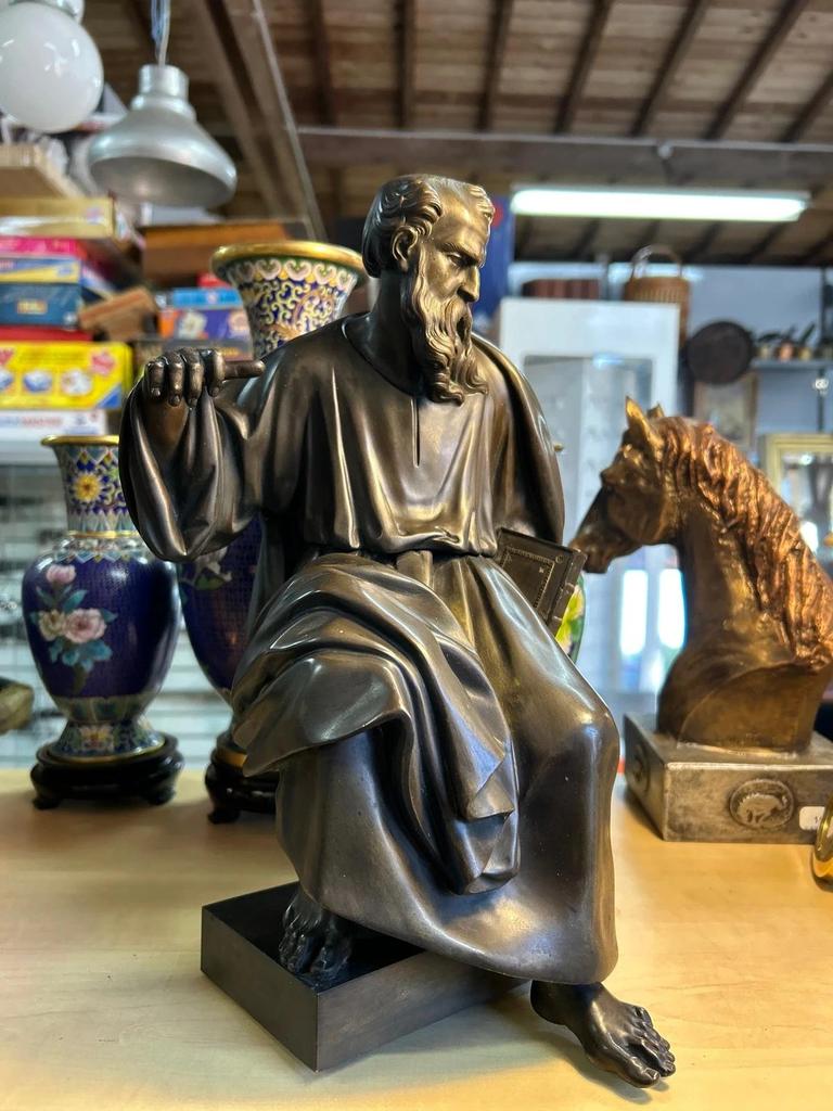 Sculpture en bronze représentant Saint Paul L'apôtre