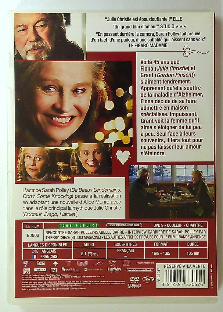 Dvd Loin d'elle de Sarah Polley avec Julie Christie