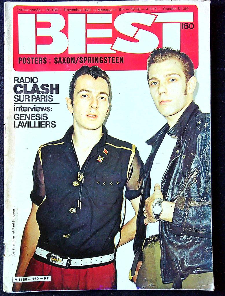 Magazine Best n°160 – Novembre 1981 – Musique Rock The Clash