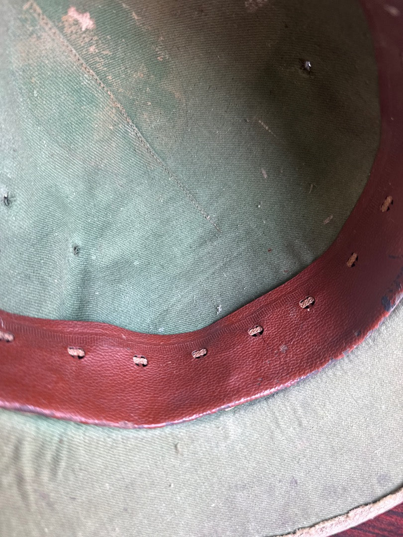 Casque colonial – Vintage – Chapeau – Toile de coton beige