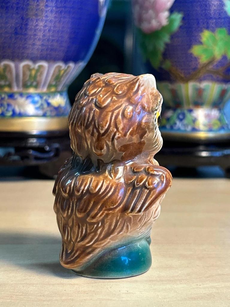 Statuette sculpté Chouette / Hibou vintage porcelaine Goebel Hummel