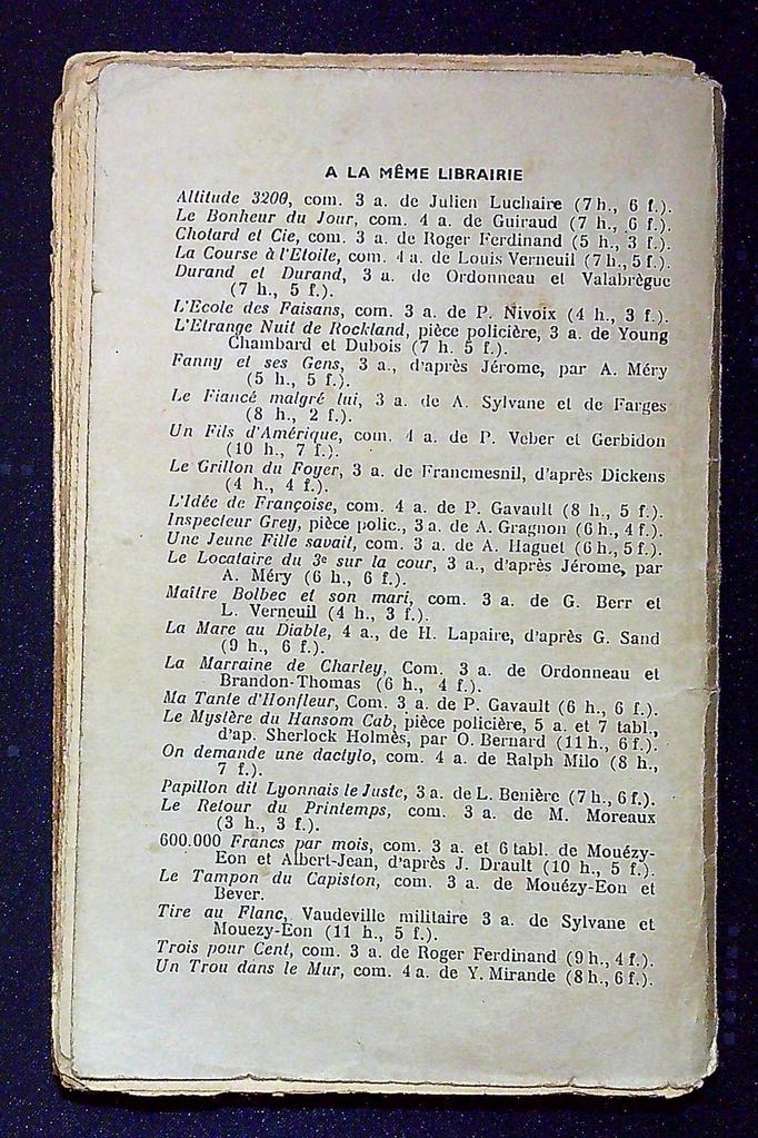 Livre – La Marraine de Charley – Théâtre – Édition ancienne