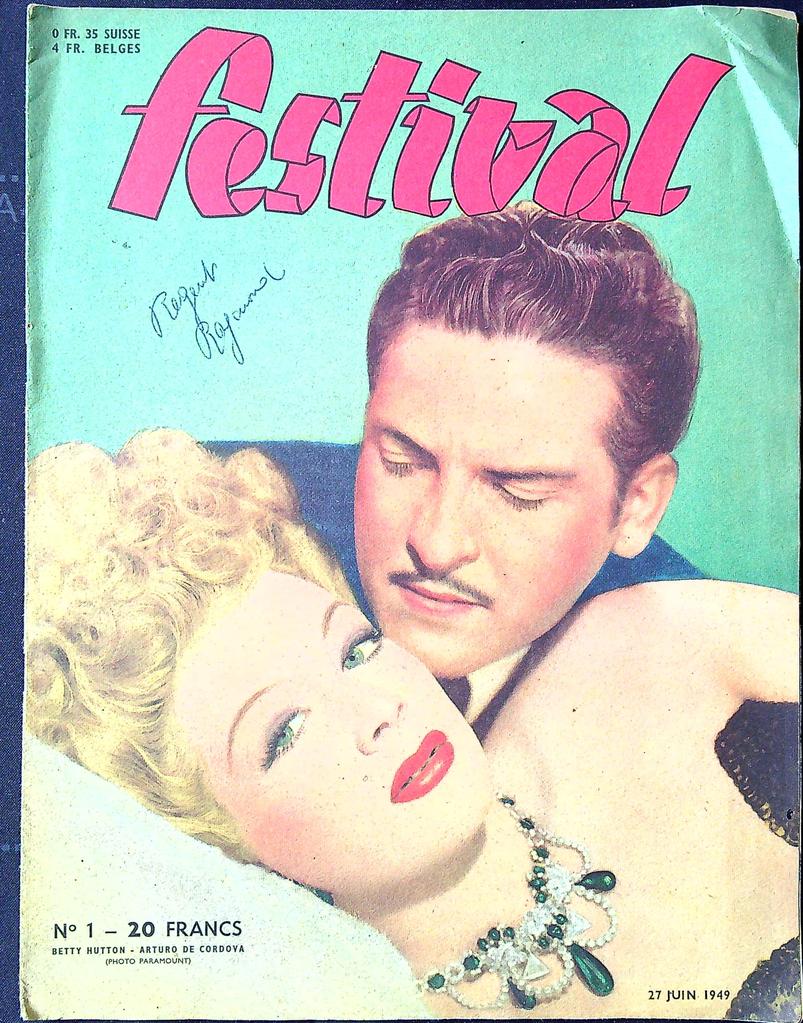 Magazine Festival – N° 1 de 1949 – Collection – Cinéma vintage
