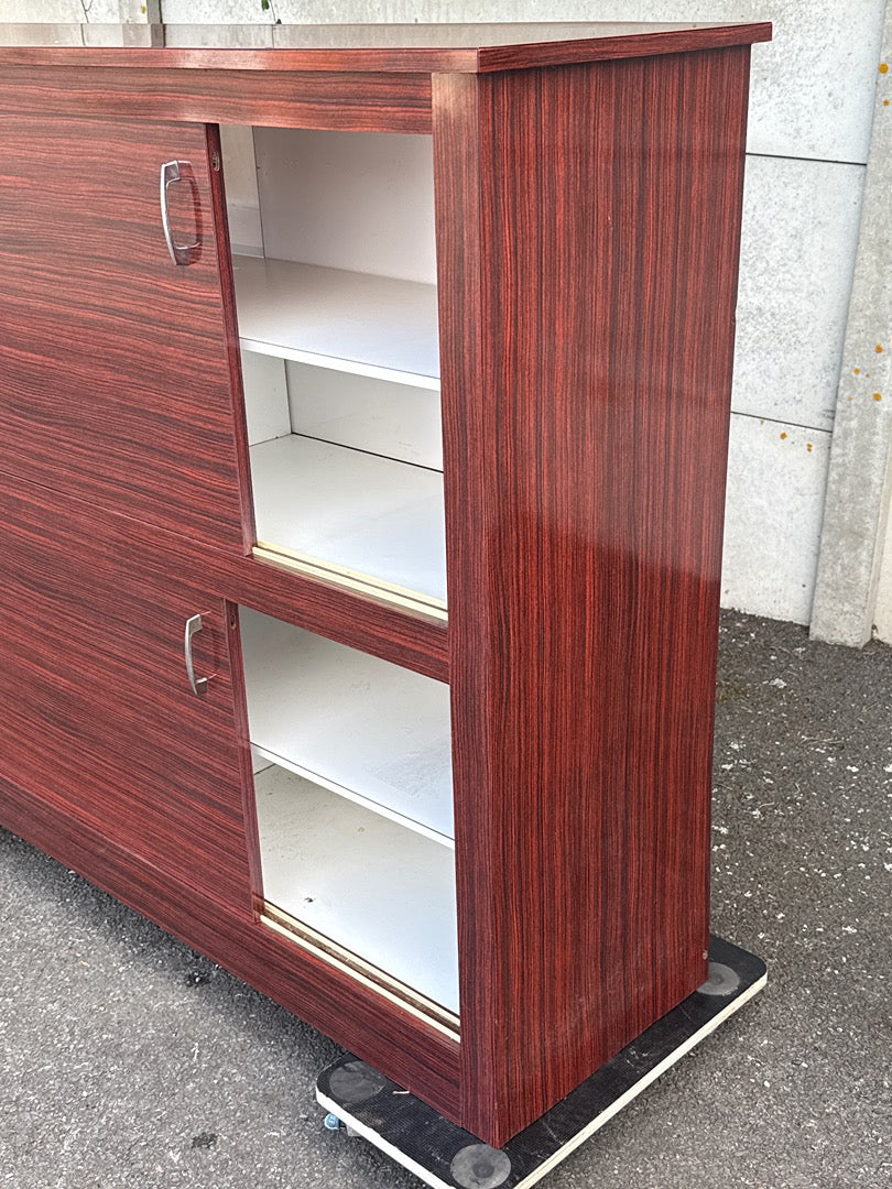 Meuble de rangement – Vintage – Organiseur – Portes coulissantes bois