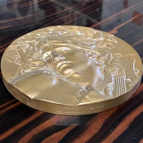 Grande Médaille En Bronze De 11,4 cm De Diamètre Signé Lucien Coudray