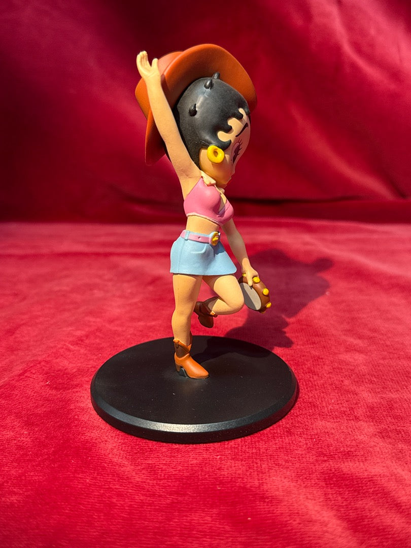Figurine Betty Boop cow-girl tambourin Fleischer Studios