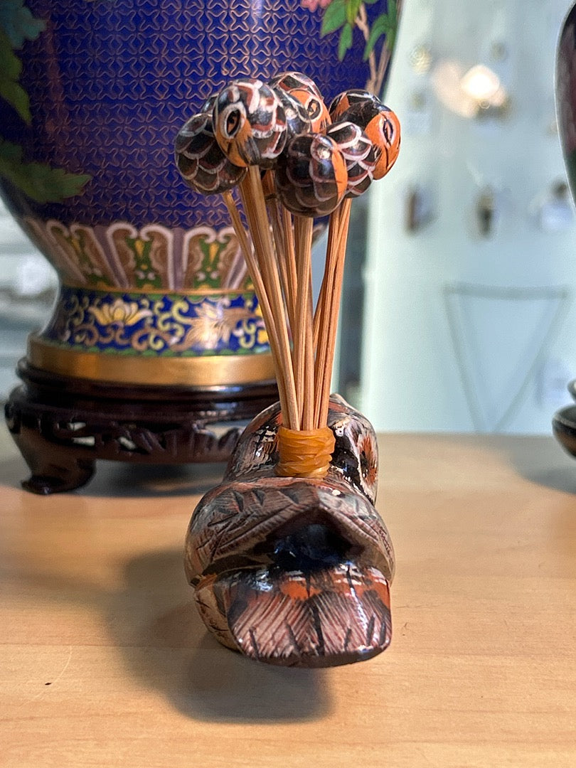 Piques Apéritif Chouette / Hibou En Bois