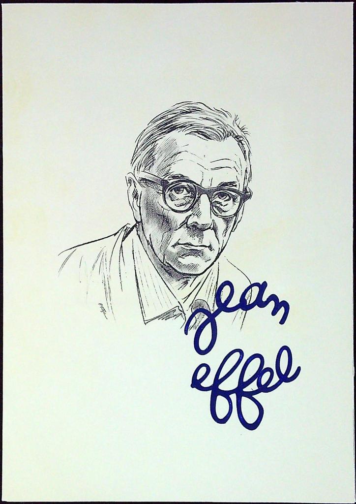 Jean Effel Enveloppe Dépliant Timbre 1er jour Encart Fdc Yvert et Tellier