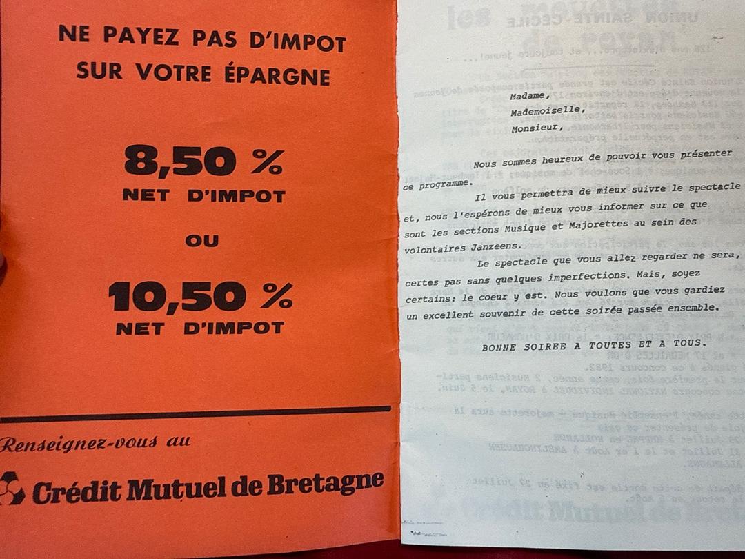 Programme de gala – Janzé 1982 – Souvenir – Majorettes