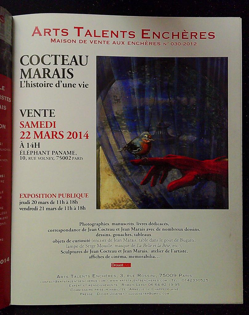 Catalogue – Cocteau Marais – Livre – Arts Talents