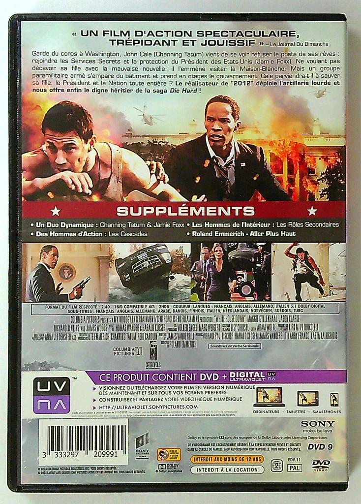 Dvd White House Down film action Channing Tatum