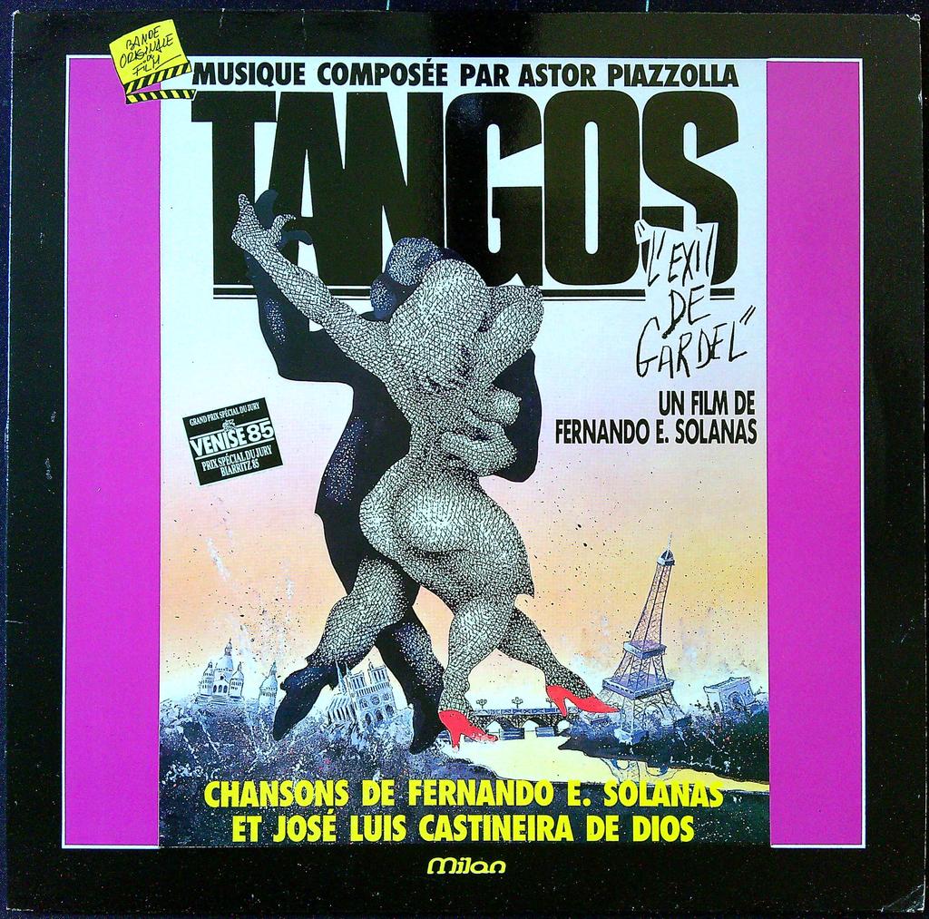 Vinyle 33t – Astor Piazzolla – Tangos l'exil de Gardel – Bof Milan