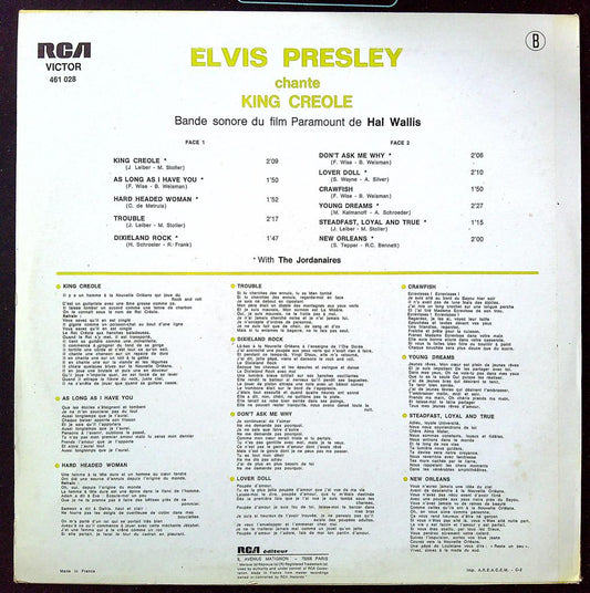 Vinyle Elvis Presley King Creole – Disque 33t