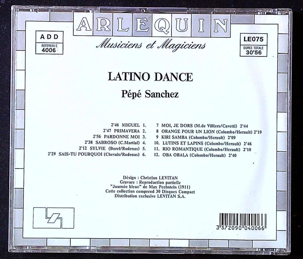 Cd – Pépé Sanchez Latino Dance – Musique – Arlequin