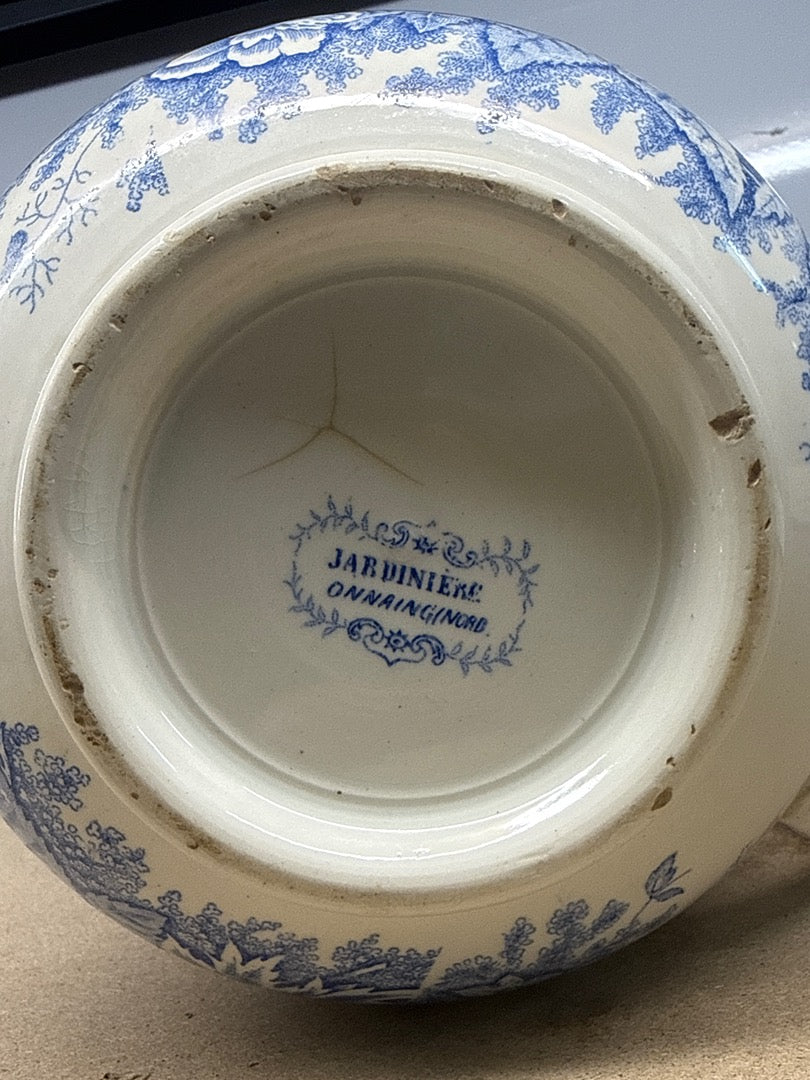 Pot de chambre – Onnaing Jardinière – Ornements – Floral bleu blanc