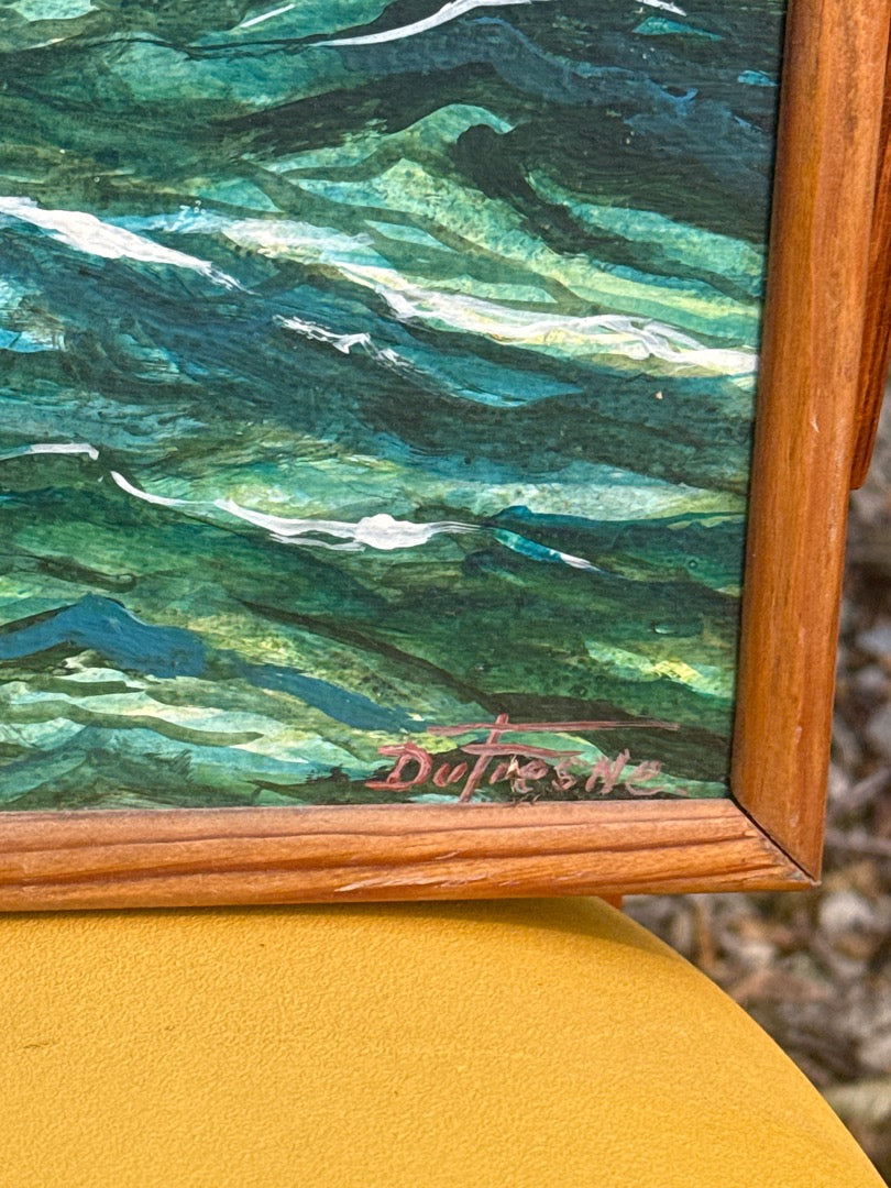 Tableau – Dufresne – Peinture – Marine et mouettes
