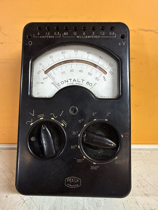 Multimètre – Pekly Contalt 60 – Outil de mesure – Vintage bakélite noir