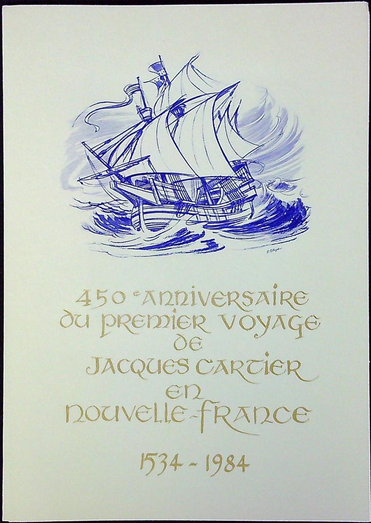 Jacques Cartier Enveloppe Dépliant Timbre 1er jour Encart Fdc Yvert et Tellier