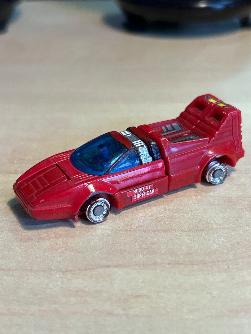 Petite voiture transformable Robo 07 Supercar rouge