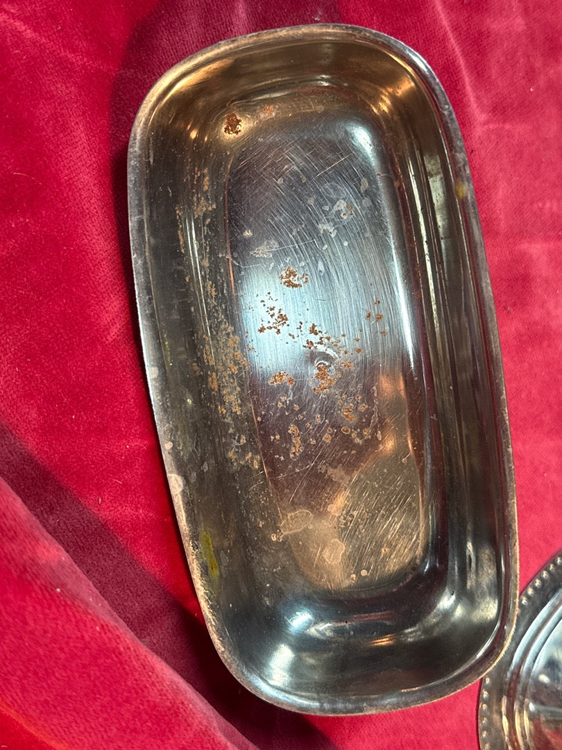 Beurrier – Denmark – Art de la table – Vintage métal argenté