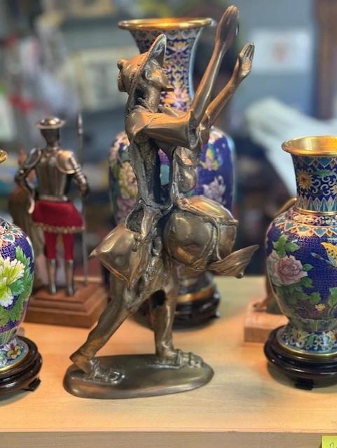 Statue – Bronze – Sculptures Et Figurines – Musicien Au Tambour