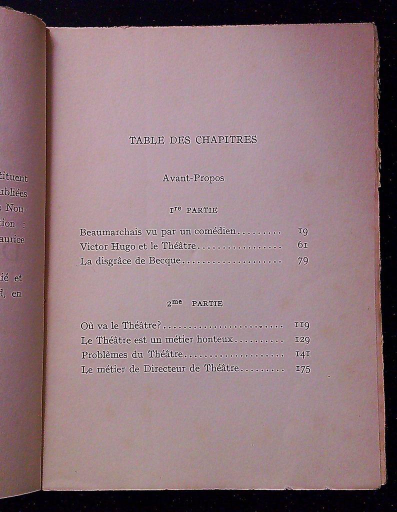 Livre – Louis Jouvet – Théâtre – Réflexions du comédien